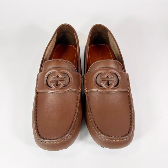 Gucci Interlocking G Driver Leather Loafer - Men’s 8 - Picture 3 of 8